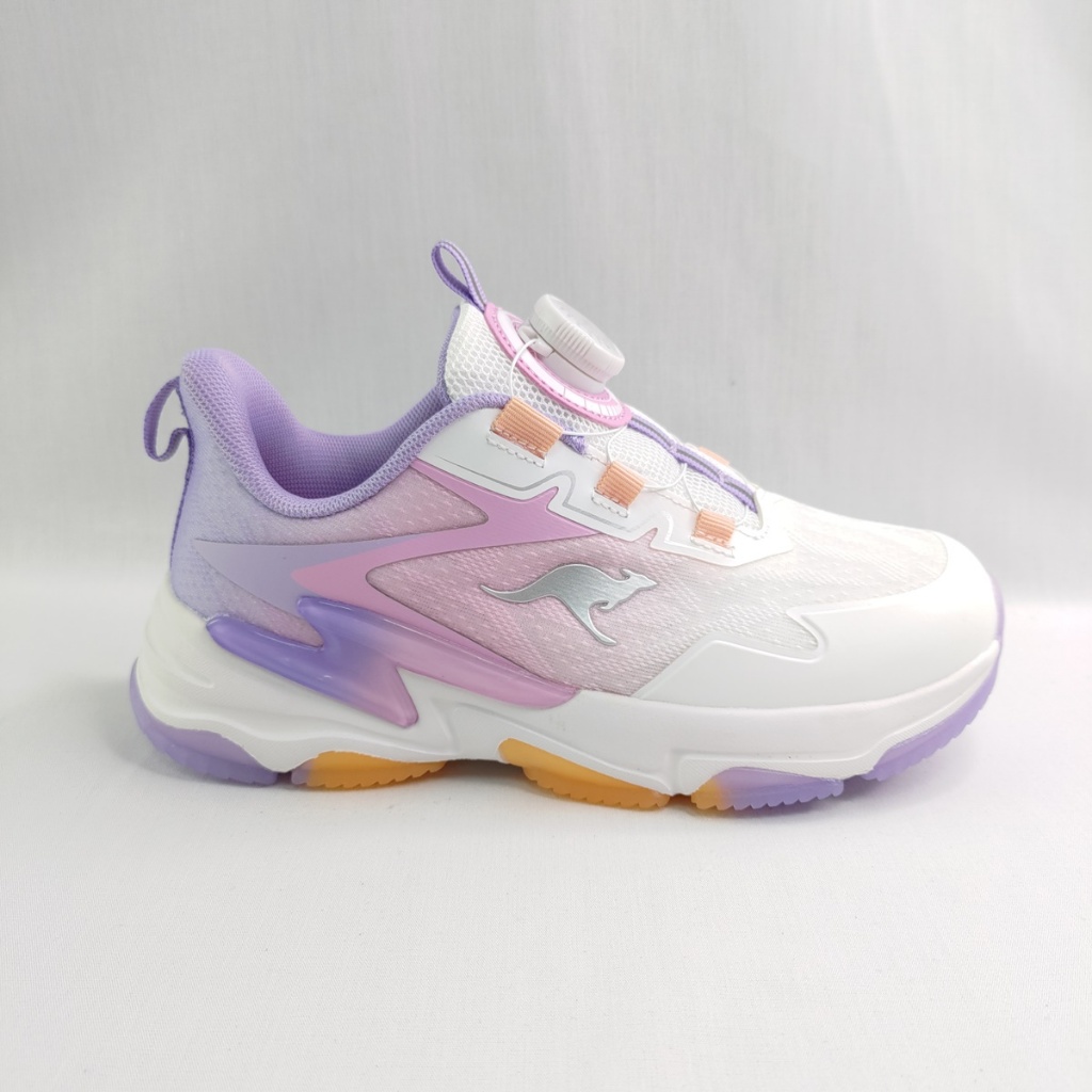 KangaROOS KK52163 SPECTRUM 大童 運動鞋 免鞋帶旋轉扣 透氣 粉紫白【iSport愛運動】 | 蝦皮購物