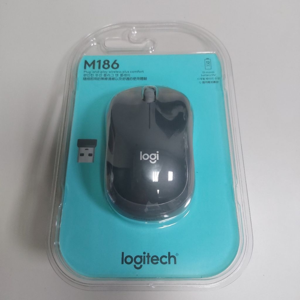 全新 Logitech 羅技 M186 藍芽無線滑鼠 | 蝦皮購物