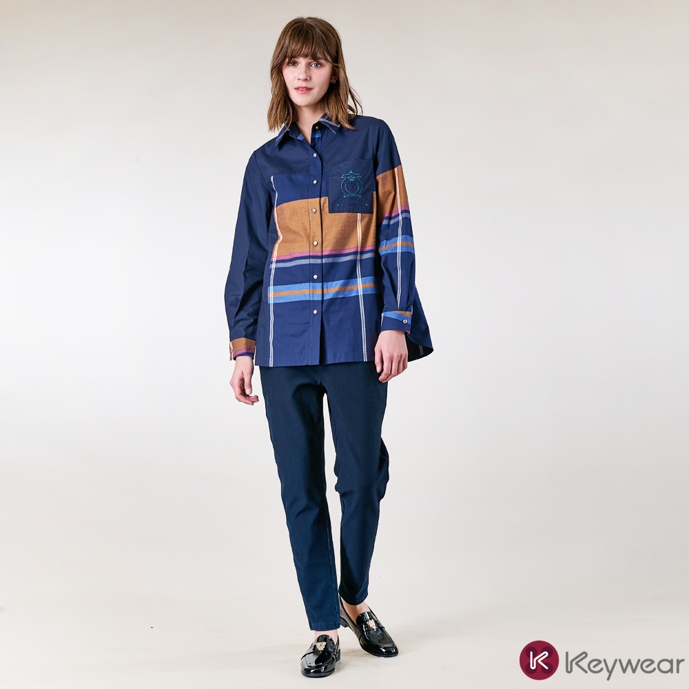 【KeyWear 奇威名品】百搭素色修身彈性九分褲(共2色) | 蝦皮購物
