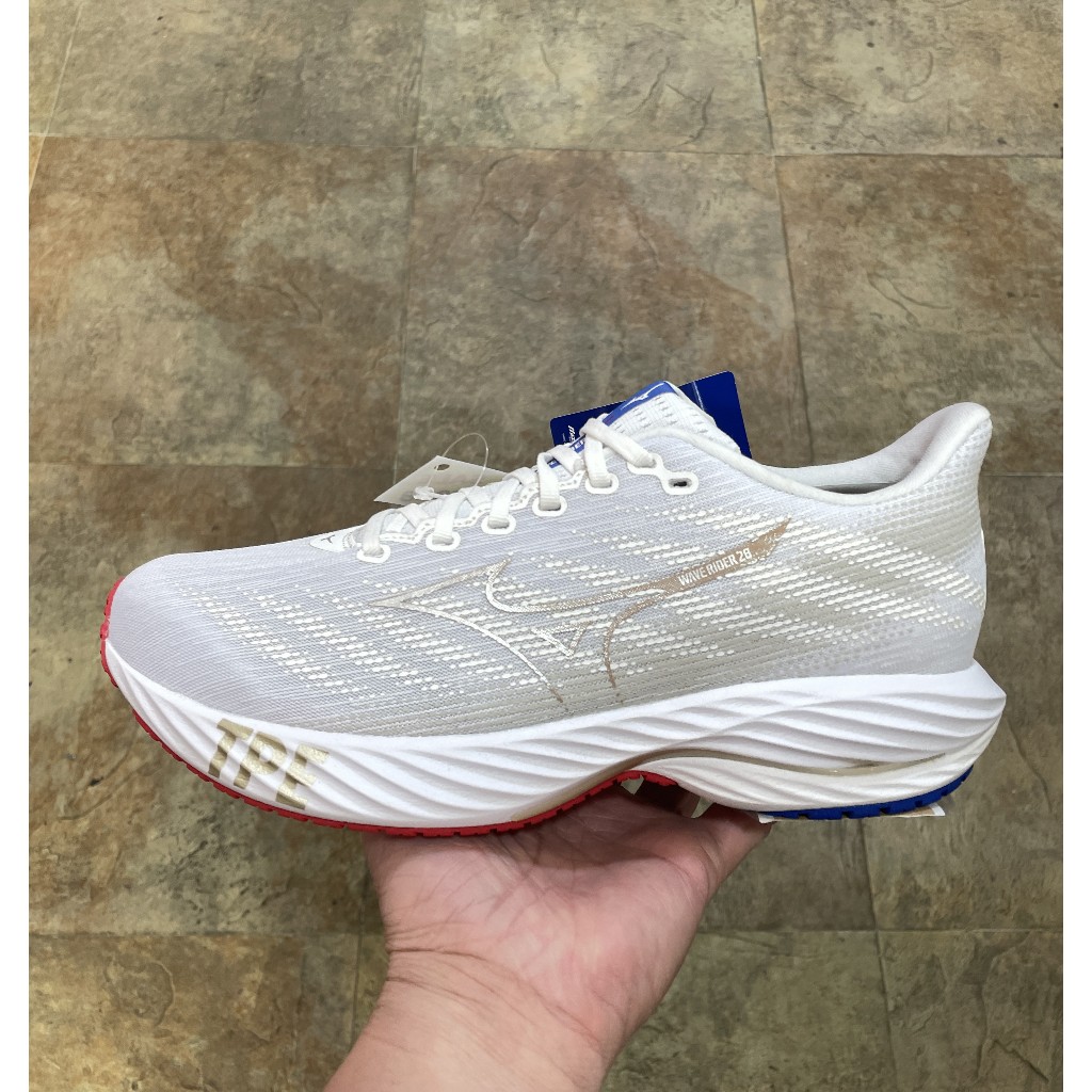 【BOBO】MIZUNO WAVE RIDER 28 白 TPE中華隊 巴黎奧運慢跑鞋 男女 J1GC245501 | 蝦皮購物