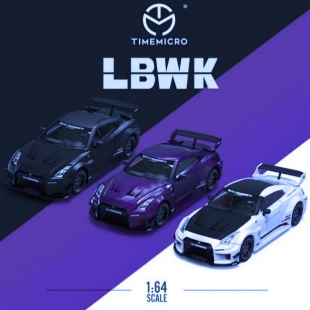Time Micro 1:64 全新未拆封 LBWK 剪影寬體改裝版 Nissan GT-R R35 白色碳黑蓋 | 蝦皮購物