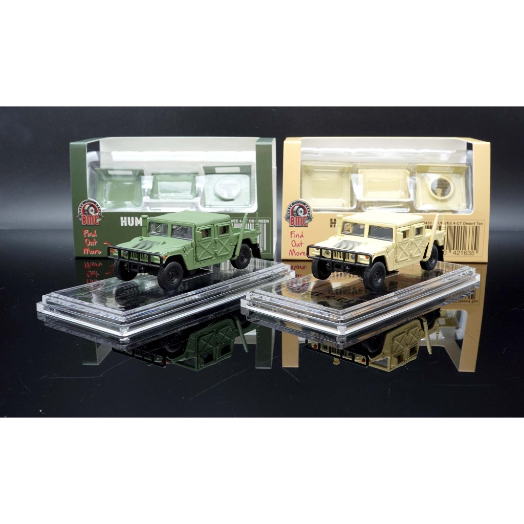 【MASH】現貨特價 BM 1/64 Humvee 4CT 兩色可選 附置換車頂及機槍配件 | 蝦皮購物