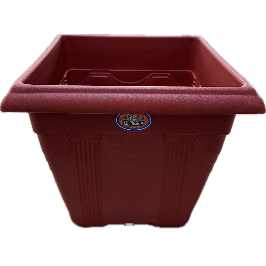 瘋狂園藝】中興正四方盆1尺、1尺2、1尺4、1尺6 花盆塑膠盆園藝花卉四方