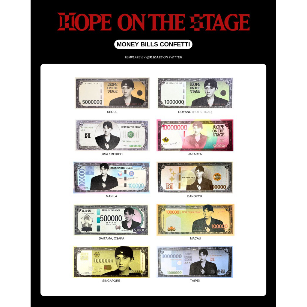 現貨BTS 防彈少年團j-hope 鄭號錫日本韓國台灣演唱會週邊紙花特典小卡