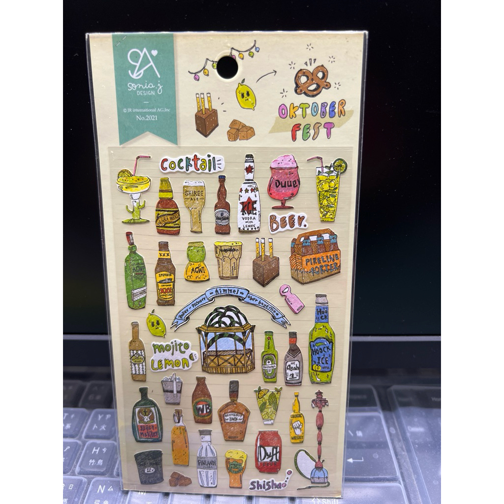 貼紙 飲料 啤酒 檸檬 韓國製 文青貼紙 文青 | 蝦皮購物
