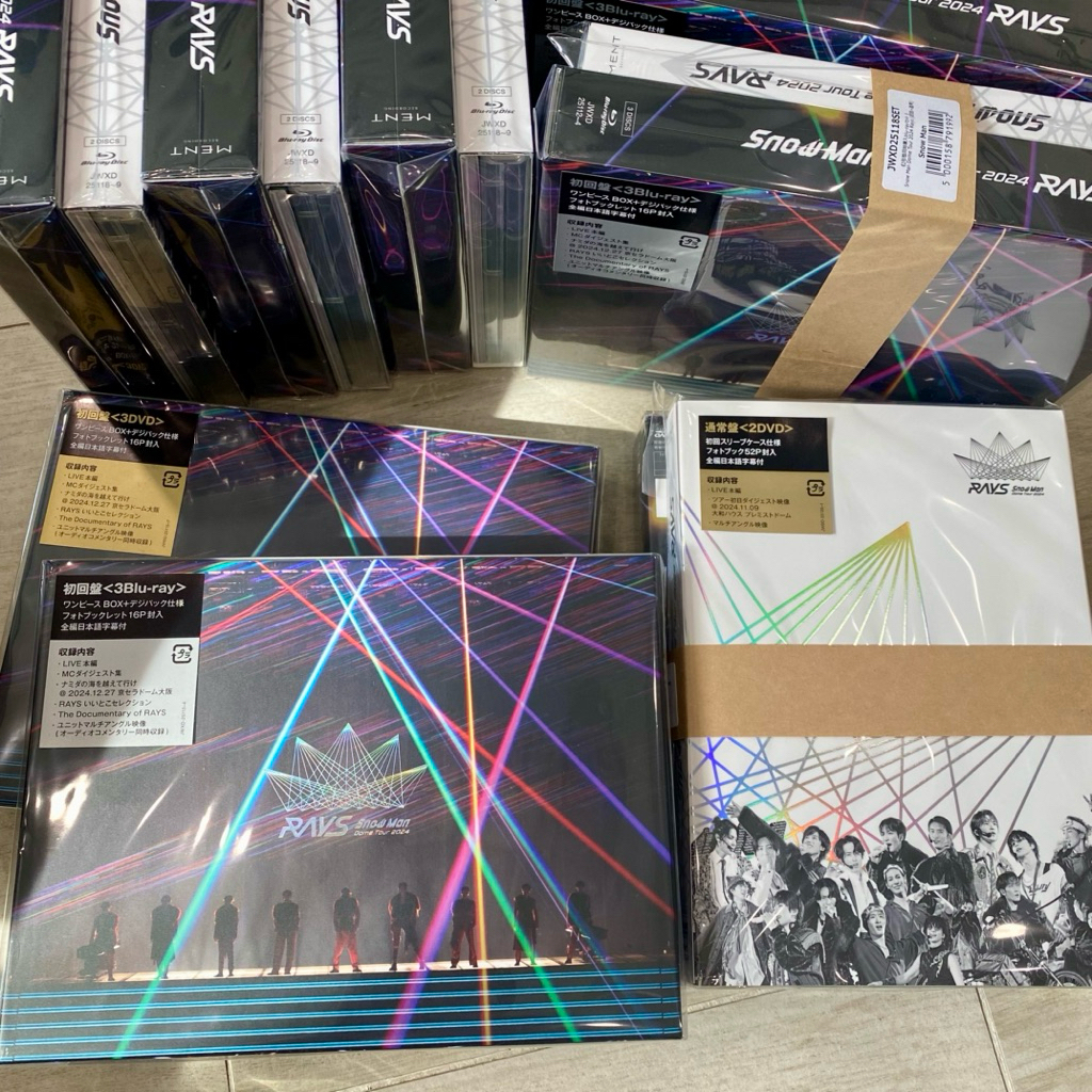 日本進口版預購🇯🇵 Snow Man Dome Tour 2024 RAYS DVD 藍光演唱會影像