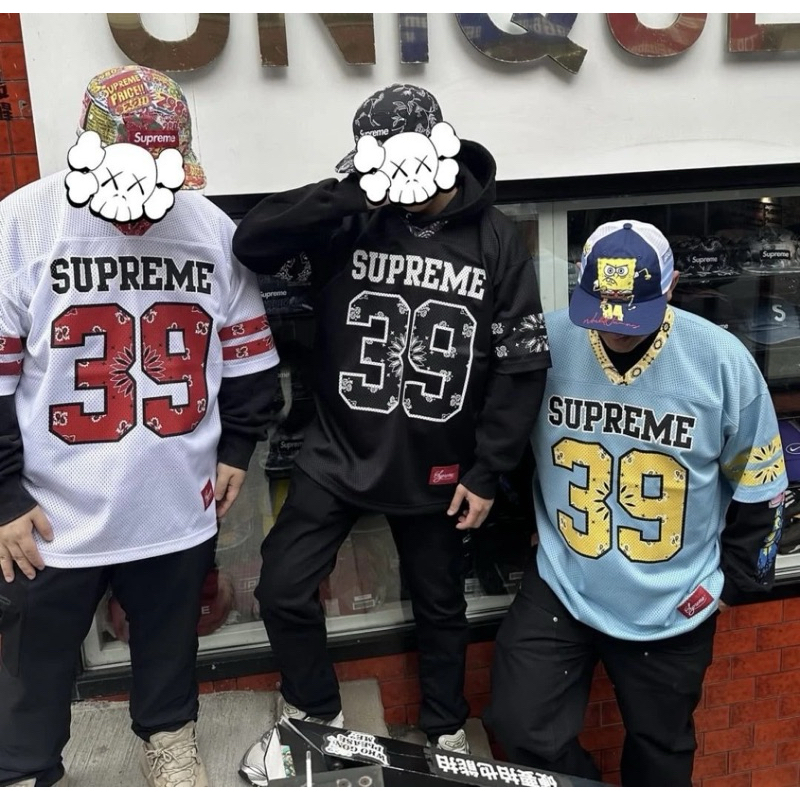 全新限量免運25ss Supreme Bandana Football Jersey變形蟲腰果花美式