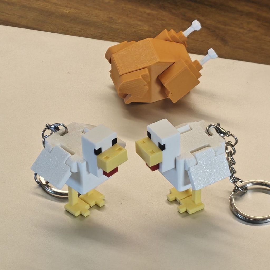 我的世界麥塊白羽雞 3D打印可動像素雞公仔 趣味麥塊白雞公仔 MC白羽雞公仔擺件造型鑰匙圈 麥塊桌面擺件 好笑小物像素風 | 蝦皮購物