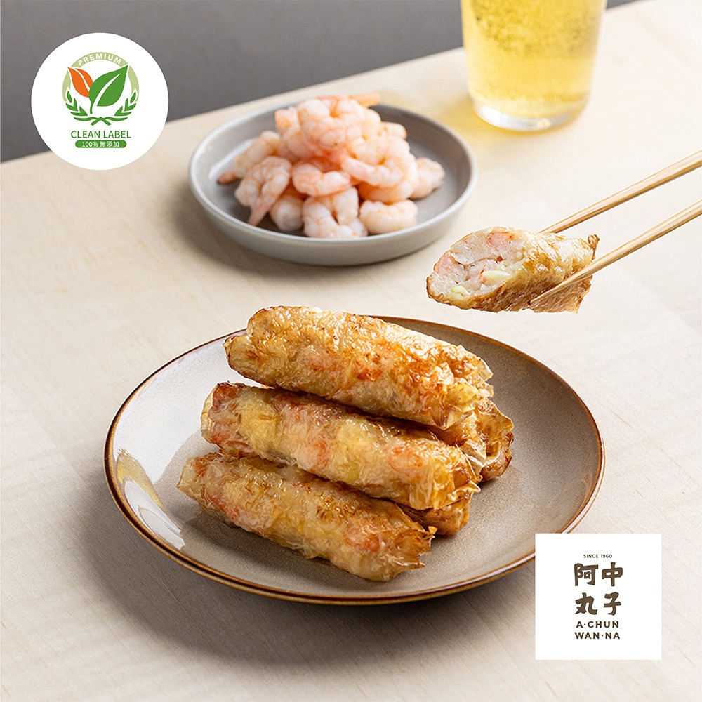 【阿中丸子】無添加花枝蝦捲 (200G/5入)｜特選虎斑花枝及鮮甜白蝦｜無磷酸鹽 | 蝦皮購物
