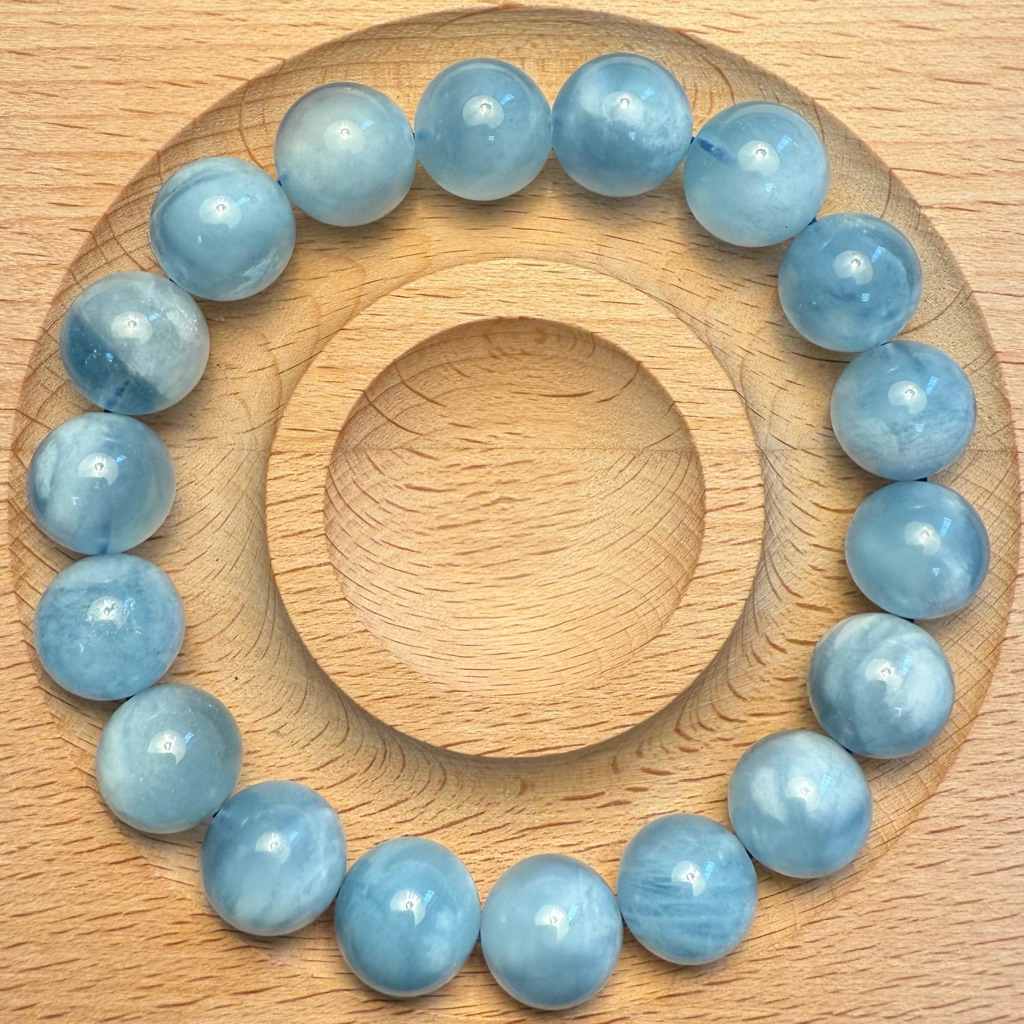 榮隆孤品】天然海藍寶一圖一物海水藍寶海藍寶綠柱石家族清透料現貨實拍 
