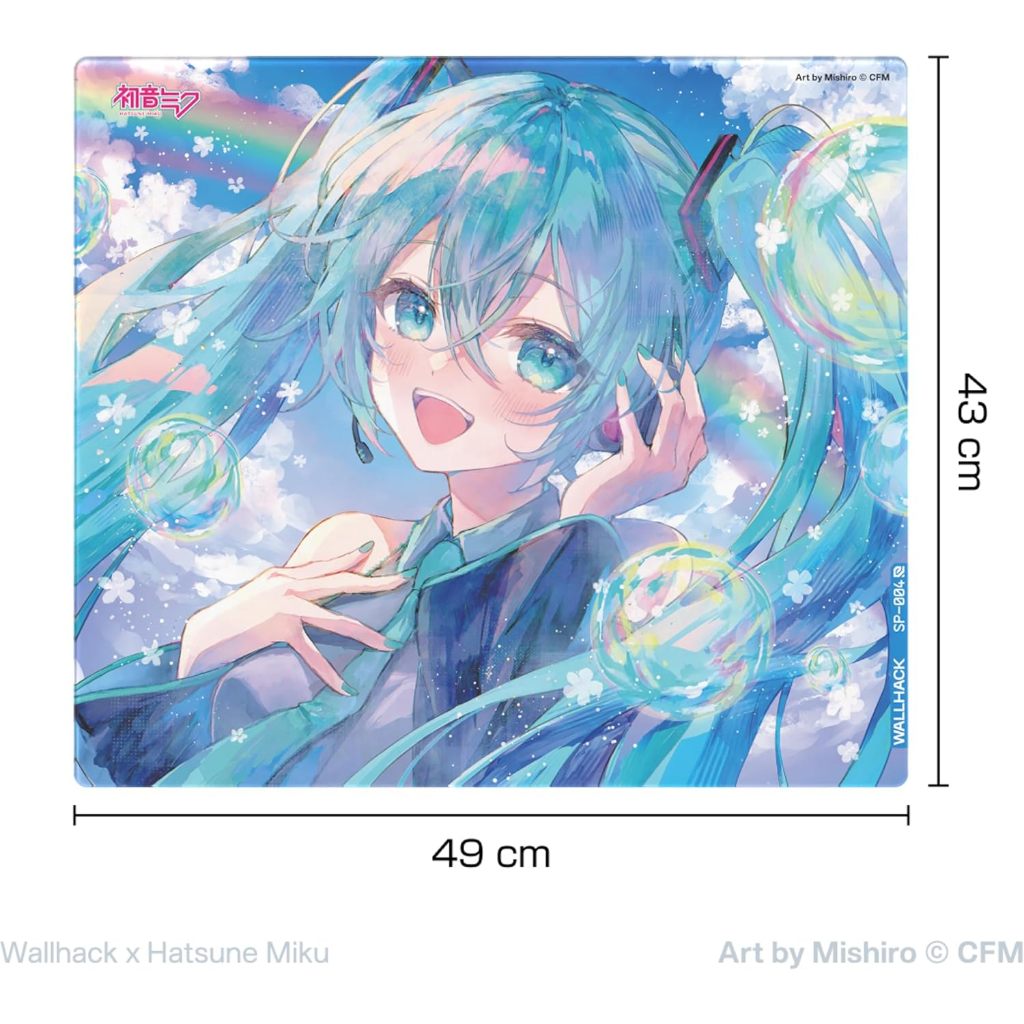 丹麥Wallhack 綾波零、初音ミク、MIKU OS SP-005 限量版玻璃滑鼠墊｜新