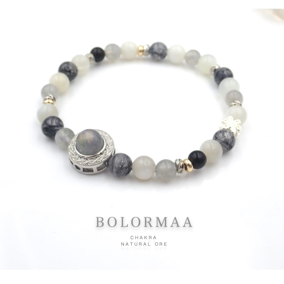 博洛馬 BOLORMAA｜白月光石_紫鋰輝石_紫幽靈_紫虎眼 / 黑髪晶_灰月光_白月光_金曜石 | 蝦皮購物