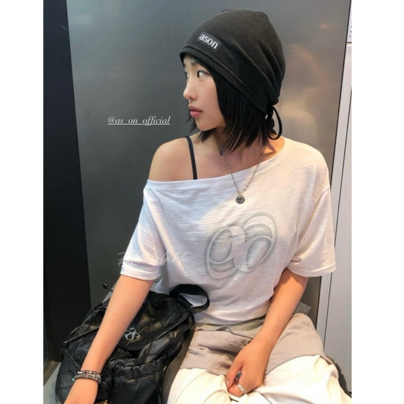 as"on KIKI BOXY SHIRRING TEE アズオン 半袖 韓国 as