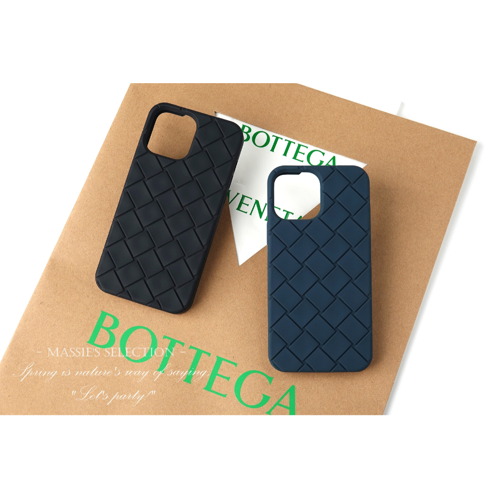 墨藍色/ Bottega Veneta Iphone 13 Pro Max BV 手機殼編織BV手機殼LX
