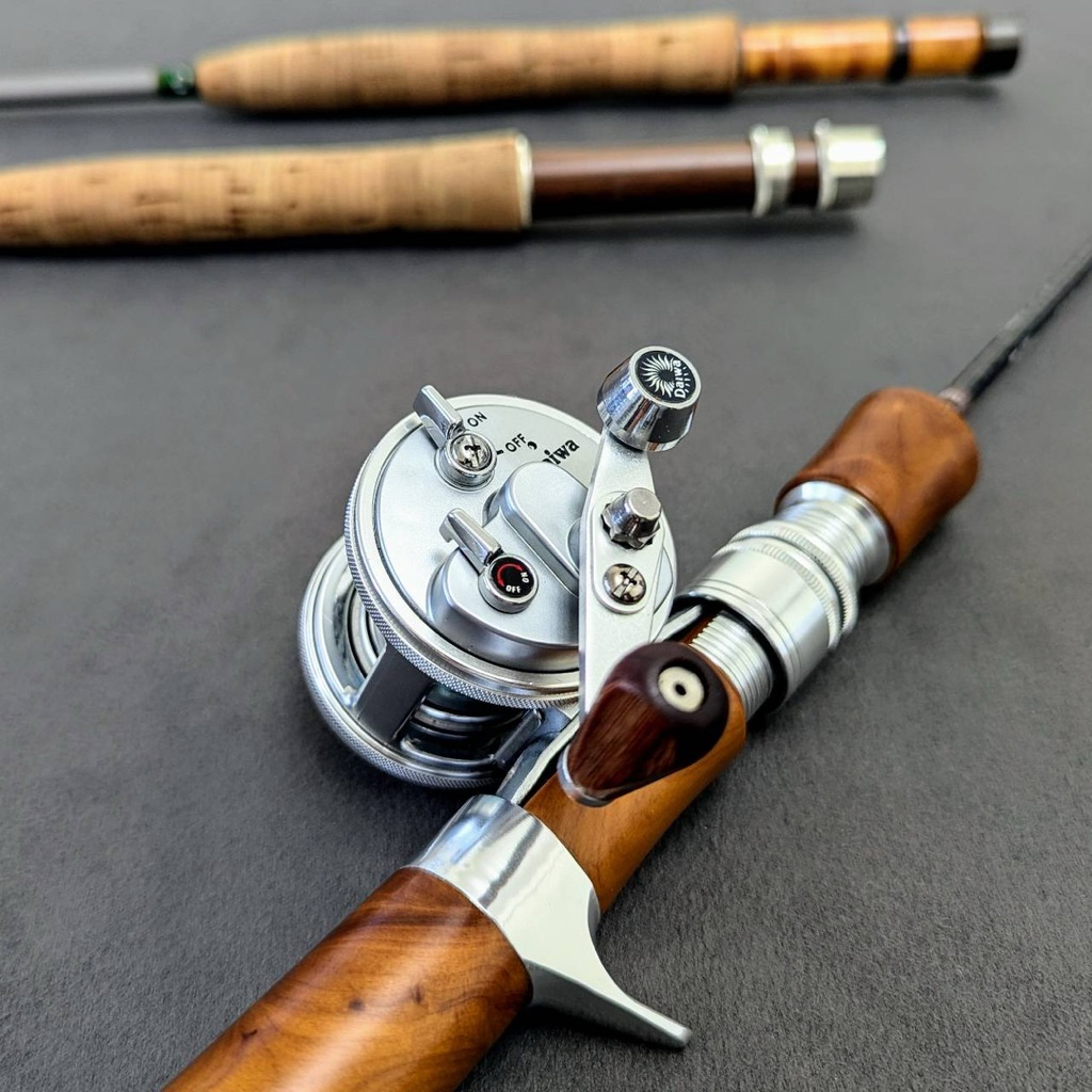 日本製） 稀有老款Daiwa Coronet GS-10C 小型兩軸式捲線器微型溪流微拋