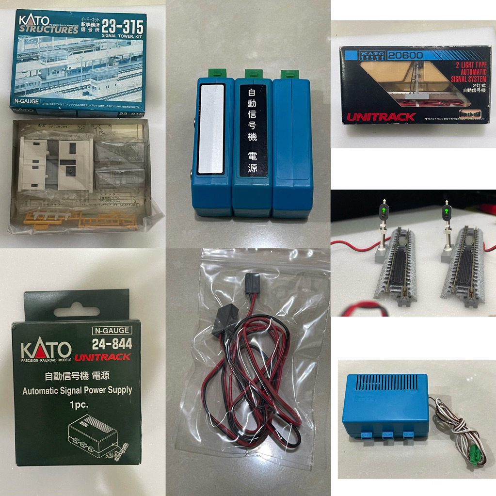 KATO 20-605 24-844 24-829 23-315 信號所自動信號機電源3燈式自動信號