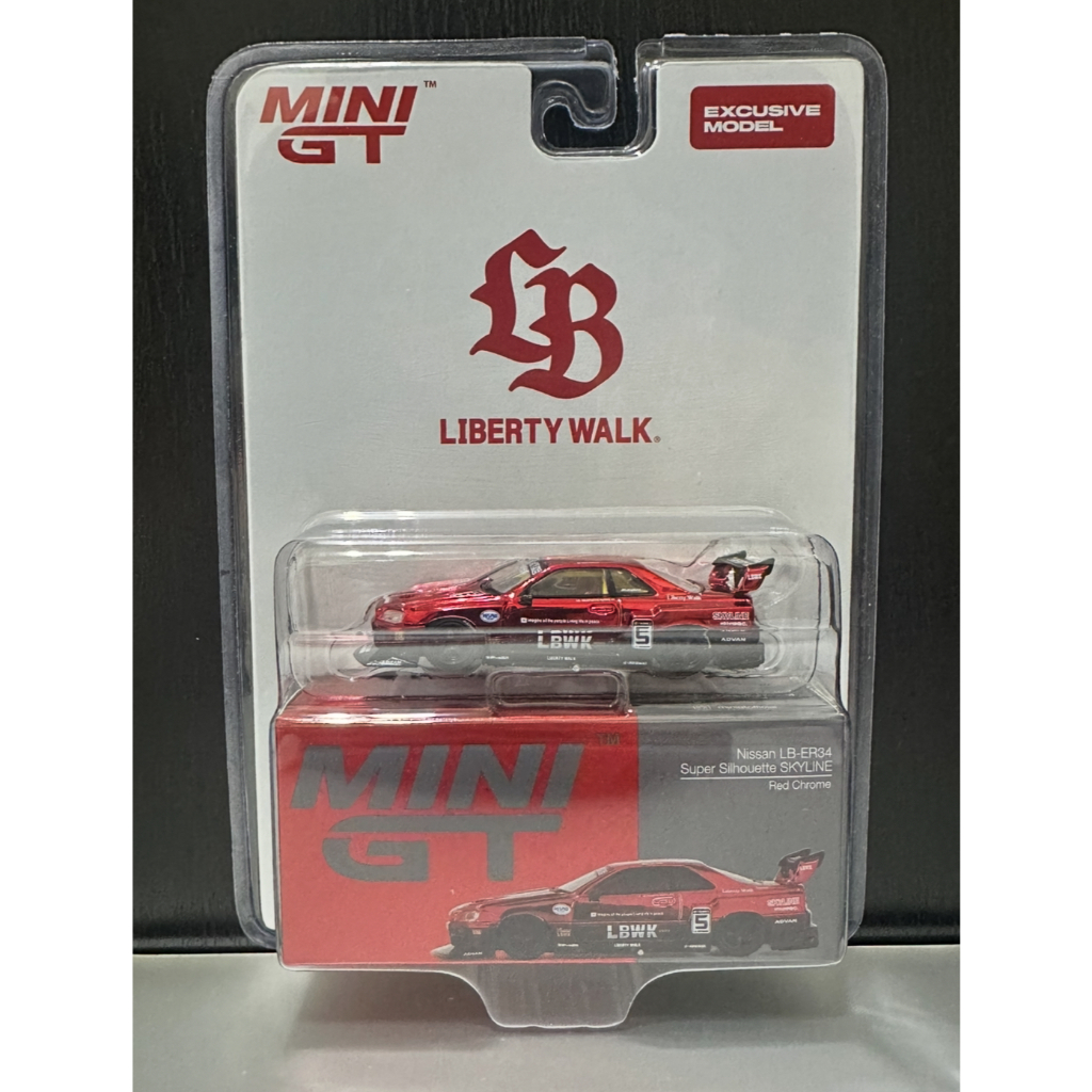 MINI GT LB-ER34 1015 ブラジル限定 Red Chrome Brazil Exclusive Mini