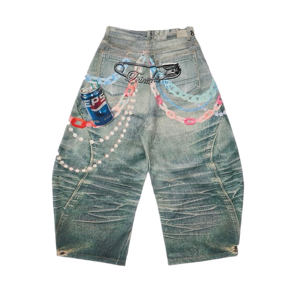狼嚴選】Feinicko 越南品牌🇻🇳 Polychrome Gummy Denim Pants 3D打印