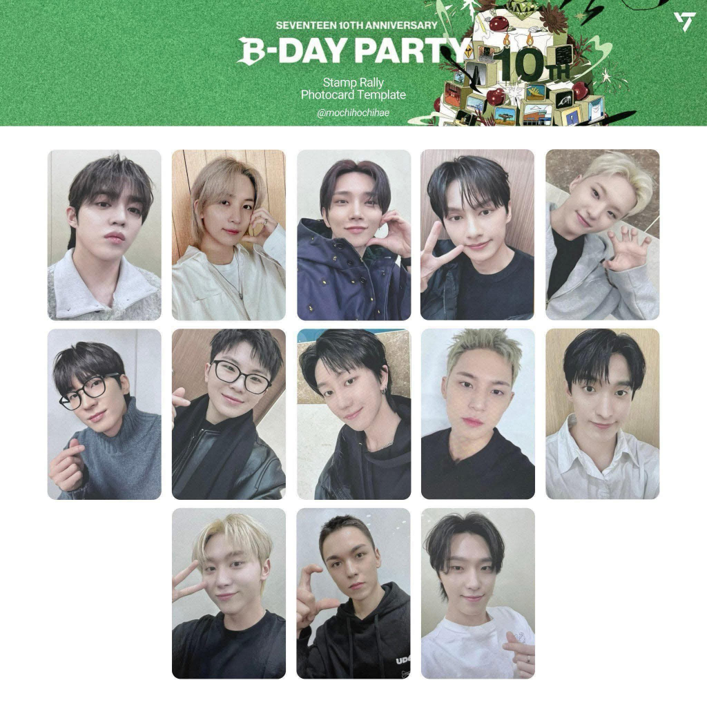 SEVENTEEN 10周年B-DAY PARTY 潛水橋集章卡小卡#現貨出清| 蝦皮購物
