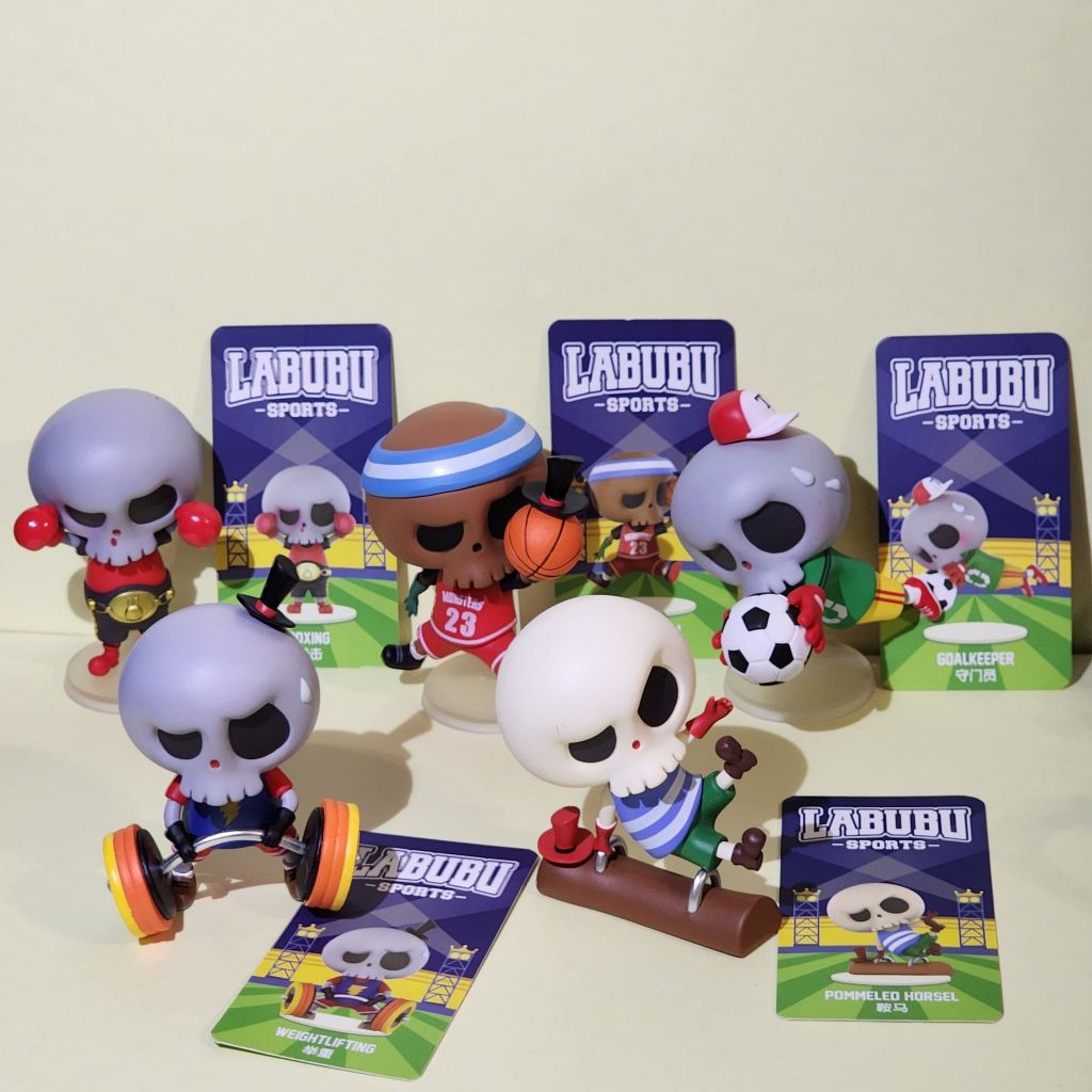 〔現貨〕泡泡瑪特 Labubu 運動會系列：Tycoco 骷顱 絕版品 ⚽🏀🥊🎯 | 蝦皮購物