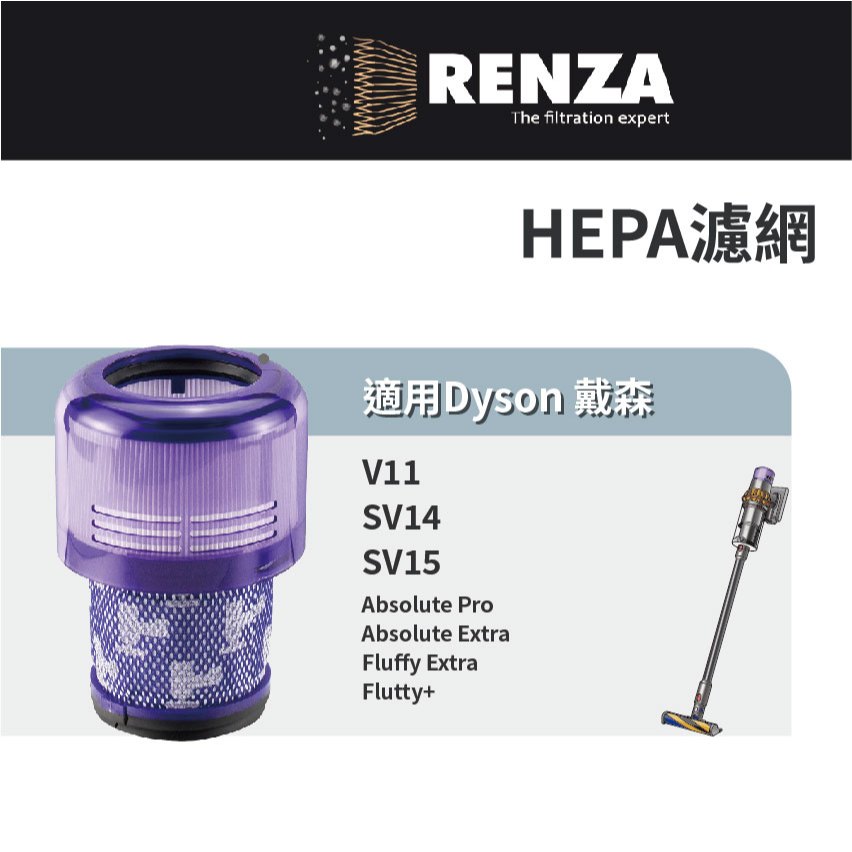 適用Dyson 戴森V11 SV14 SV15 吸塵器Absolute Pro Fluffy Extra 集塵濾