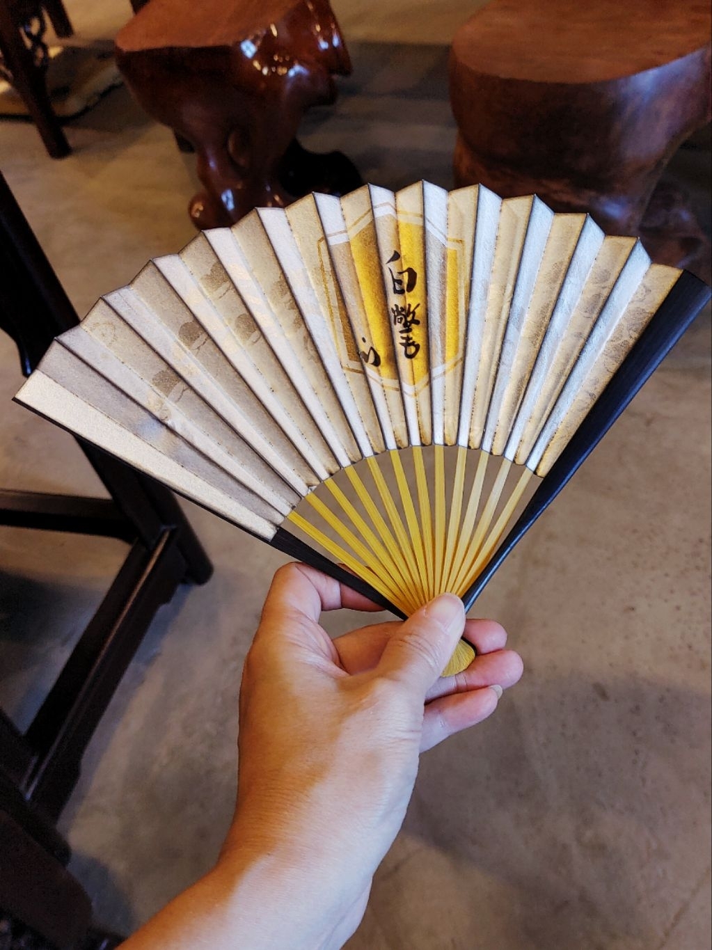 日本回流 京扇 銀扇 玉竹扇骨 書法扇 茶扇收藏 | 蝦皮購物