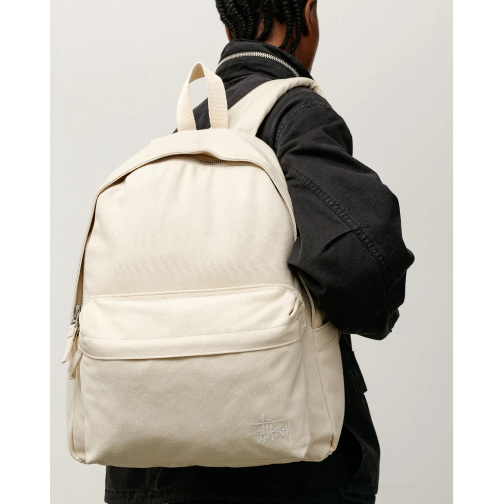 Knock敲敲選物🔥】STUSSY CANVAS BACKPACK 水洗洗舊帆布後背包| 蝦皮購物