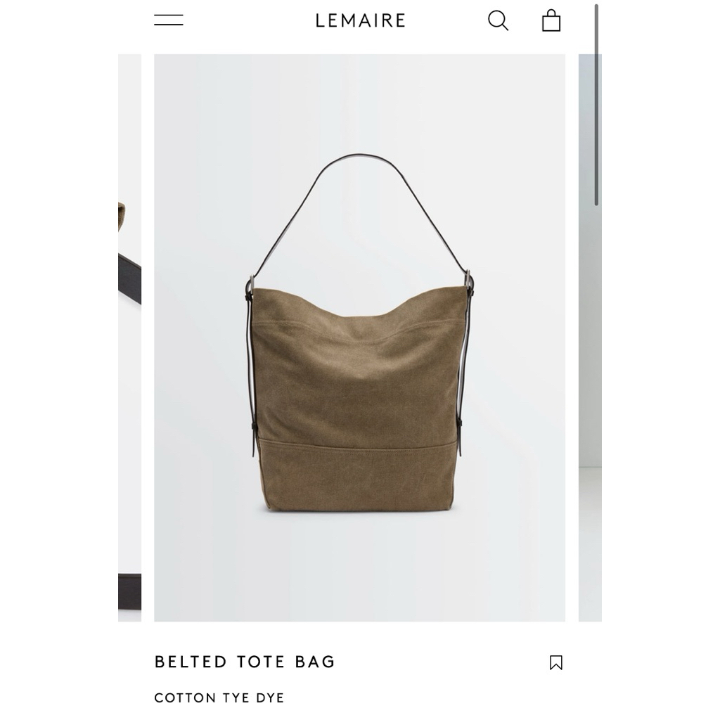 Lemaire Belted Tote Bag 全新Jennie同款| 蝦皮購物
