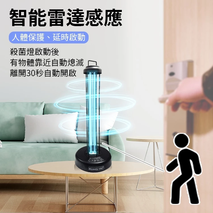 居家無菌新防線！【Beauty life BLF-588】微電腦雷達感應紫外線殺菌燈推薦：飛利浦燈管、臭氧除味的除蟎神器