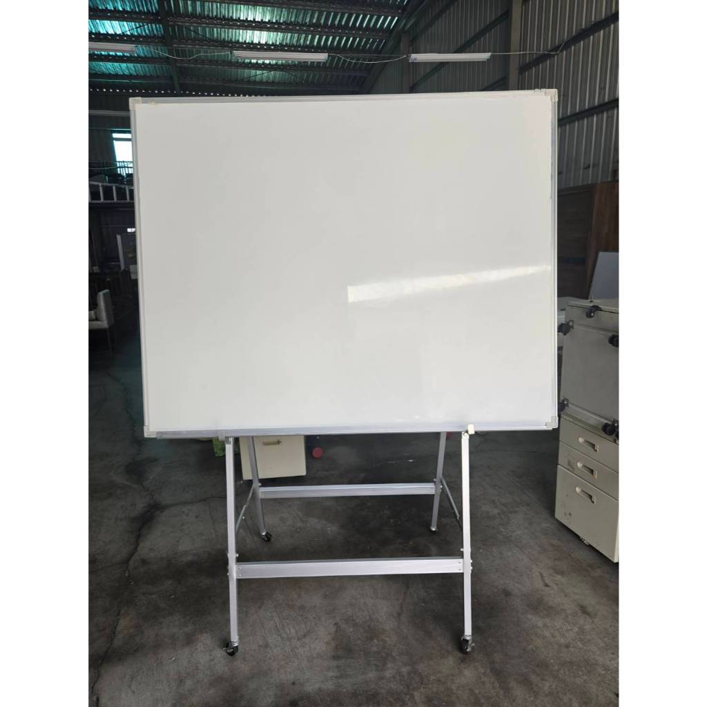 《玄喆二手家具》5×4尺磁性白板+白板斜放架/白板附白板架/活動白板架/151*121cm白板/白板斜放架/移動式白板 | 蝦皮購物