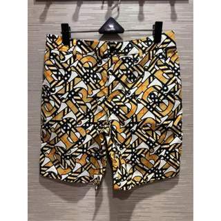Burberry London バーバリー ホワイト パンツ サイズ40 BURBERRY】23AW EKD モノグラム ドローコード スイムショーツ