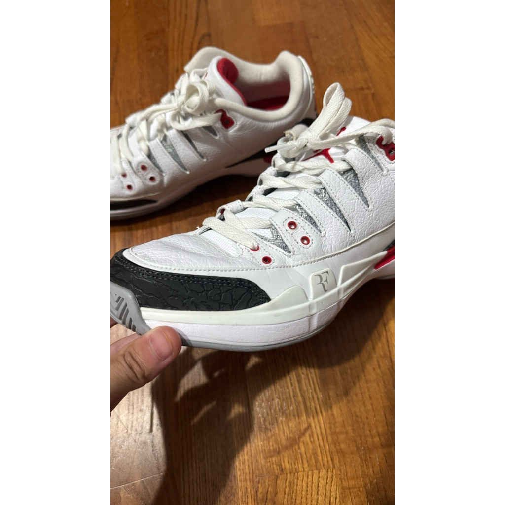 近全新 NIKE ZOOM VAPOR AJ3 Federer Jordan 費德勒 喬丹 聯名 網球鞋US8.5 | 蝦皮購物