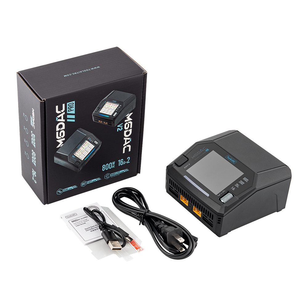 亞丁RC (保固保修)ToolkitRC M6DAC V2 16A*2 800W 平衡充電器PD65W繁中