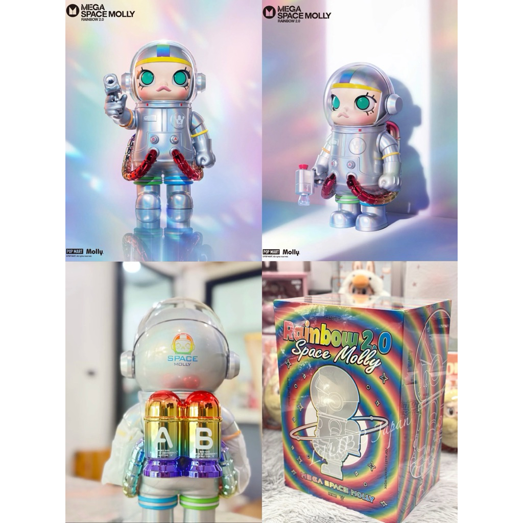全新未拆Molly 彩虹2.0 Popmart官方正品泡泡瑪特太空茉莉Rainbow 二代