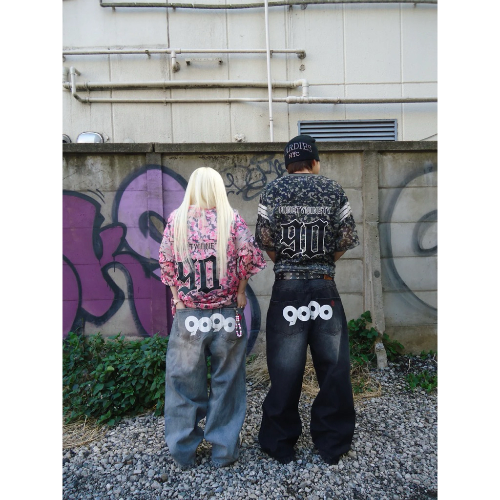 9090 OG Logo Painted Denim Pants 極美品✨9090 OG Logo Painted 