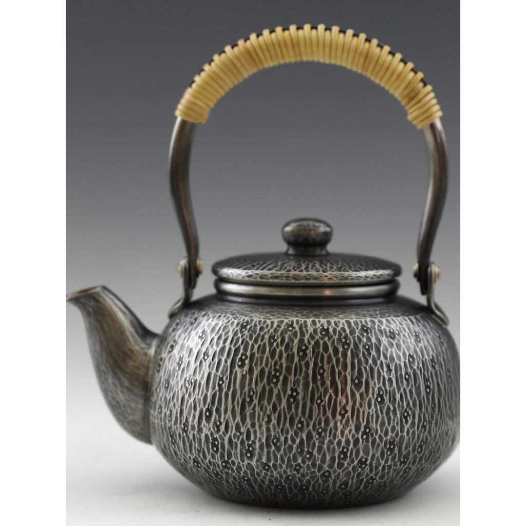松榮堂雅壽款純銀花石目提梁壺全新品3.5吋| 蝦皮購物