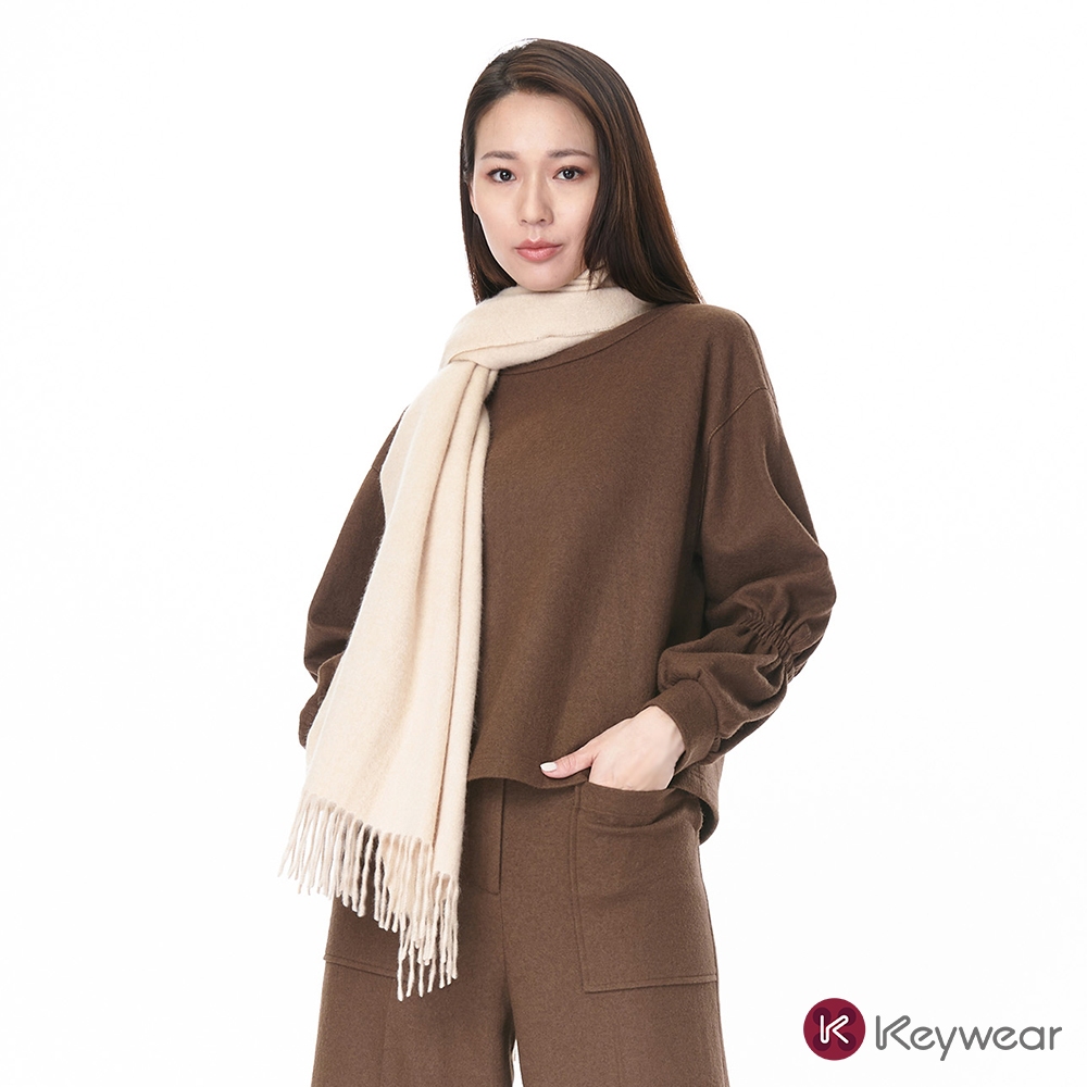 【KeyWear 奇威名品】打褶袖設計款針織長袖毛衣(共2色) | 蝦皮購物