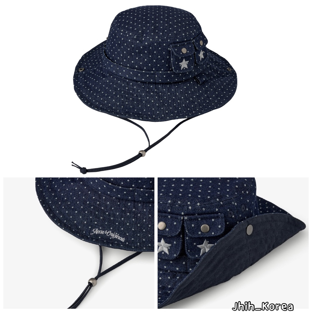 📌 現貨+預購韓國代購aeae SAFARI BUCKET HAT 星星口袋格紋點點漁夫帽