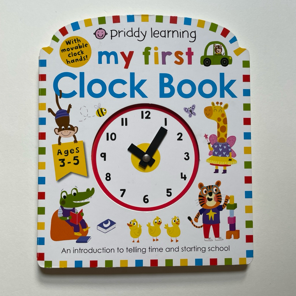 英文認知互動書｜學時間｜My First Clock Book｜會動的時鐘繪本｜二手近全新 | 蝦皮購物