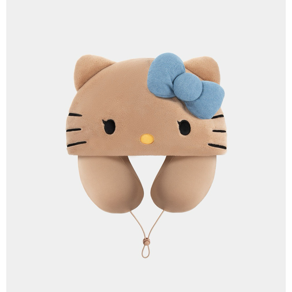 ♡【現貨】正版黑皮kitty tbh野獸派旅行休息套裝組合包牛仔帆布袋U型枕