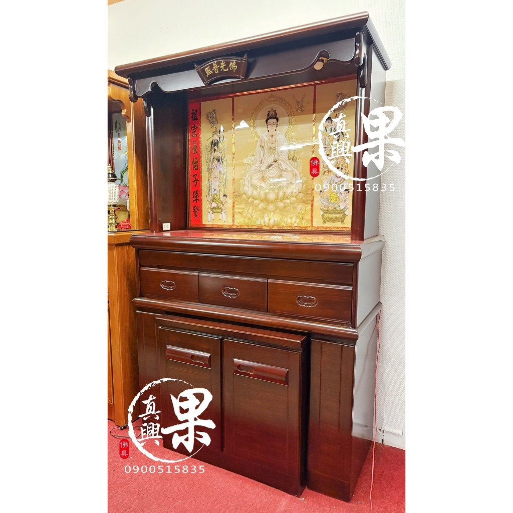 《大溪神桌 果真興佛具》佛櫥 屋頂神明桌 上下桌神明桌 神明桌 祖先桌 公媽桌 公媽櫃 / 佛像訂做 佛桌佛聯 神衣神帽 | 蝦皮購物