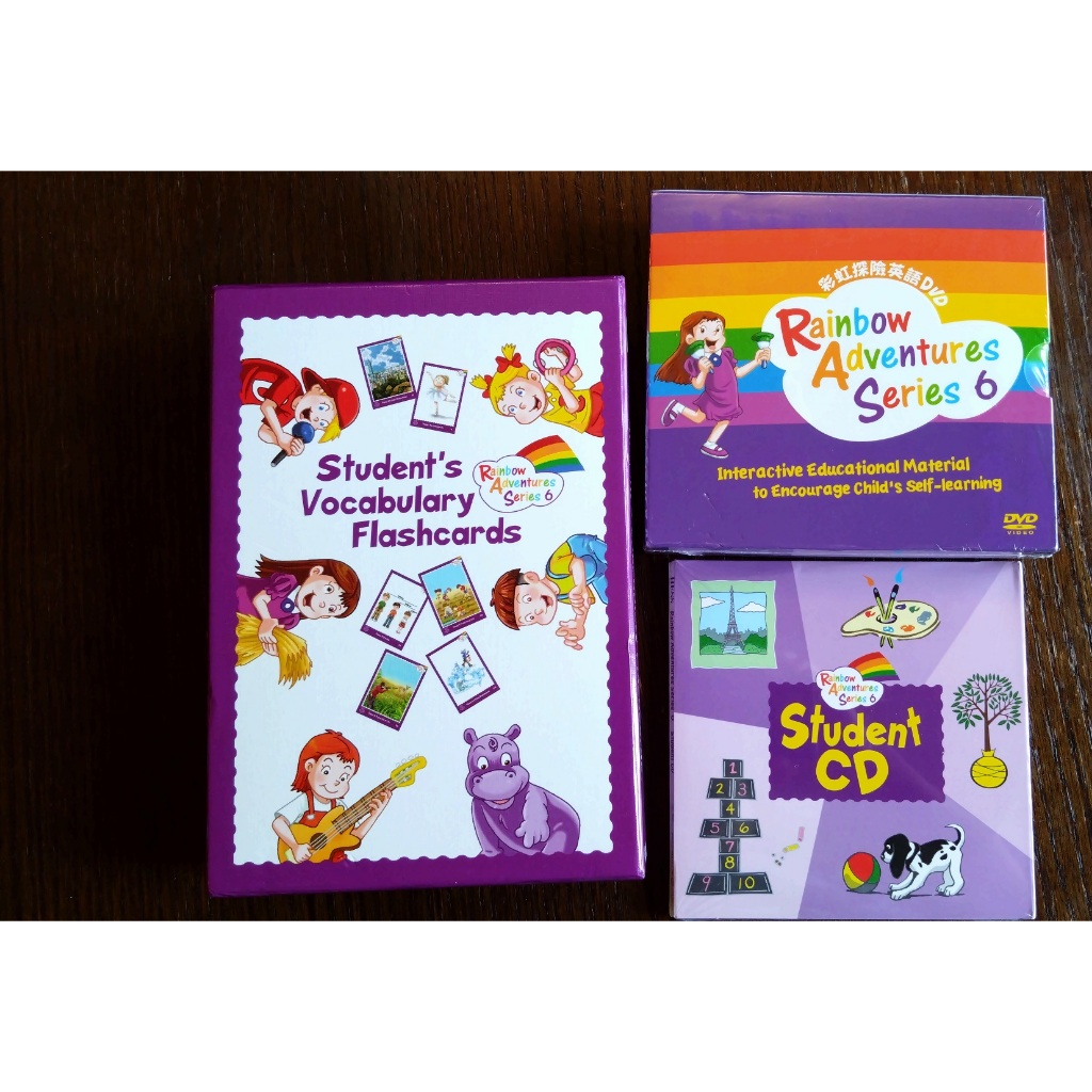 何嘉仁出版 彩虹探險英語系列6 DVD + student CD+ flashcards | 蝦皮購物