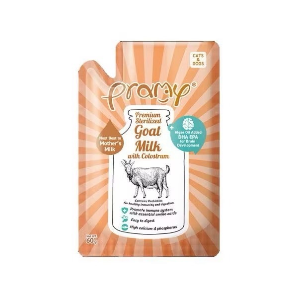 台灣現貨免運】Pramy 普拉滅菌山羊奶60g 貓羊奶狗羊奶滅菌羊奶100%山羊