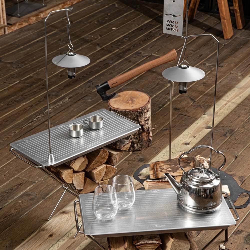 Wild Wild West ✕ Hideoff｜聯名Log Table 輕量焚火桌(鋁合金天板) 附