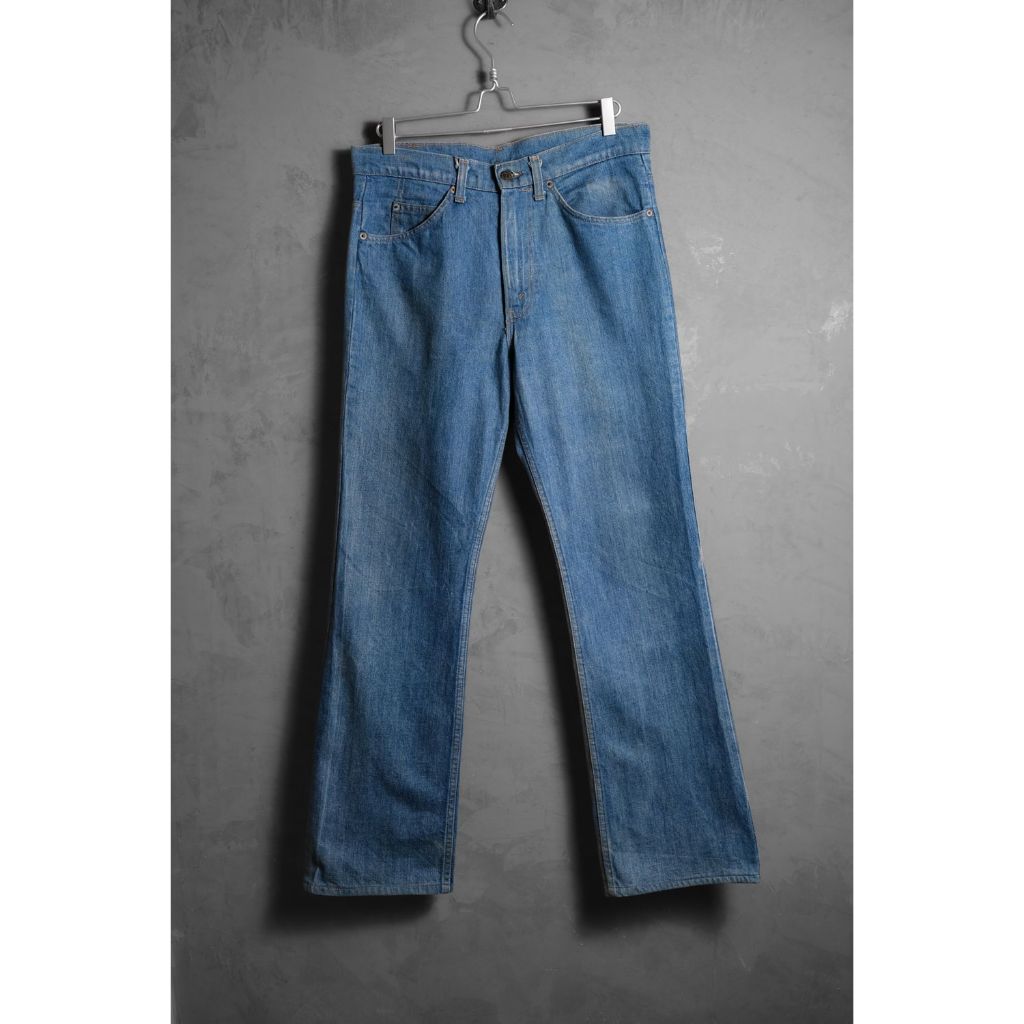Vintage 80s-90'S Levi's 20517-0217 Orange Tab Bootcut Denim Pants, Made in USA, Men's Size W31 cotton blue type Vintage Second Hand