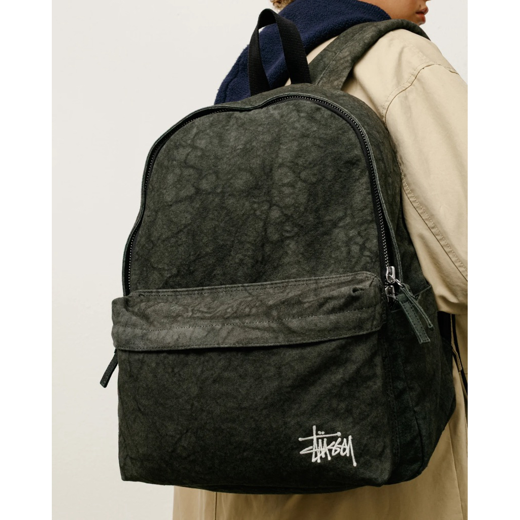 Knock敲敲選物🔥】STUSSY CANVAS BACKPACK 水洗洗舊帆布後背包| 蝦皮購物