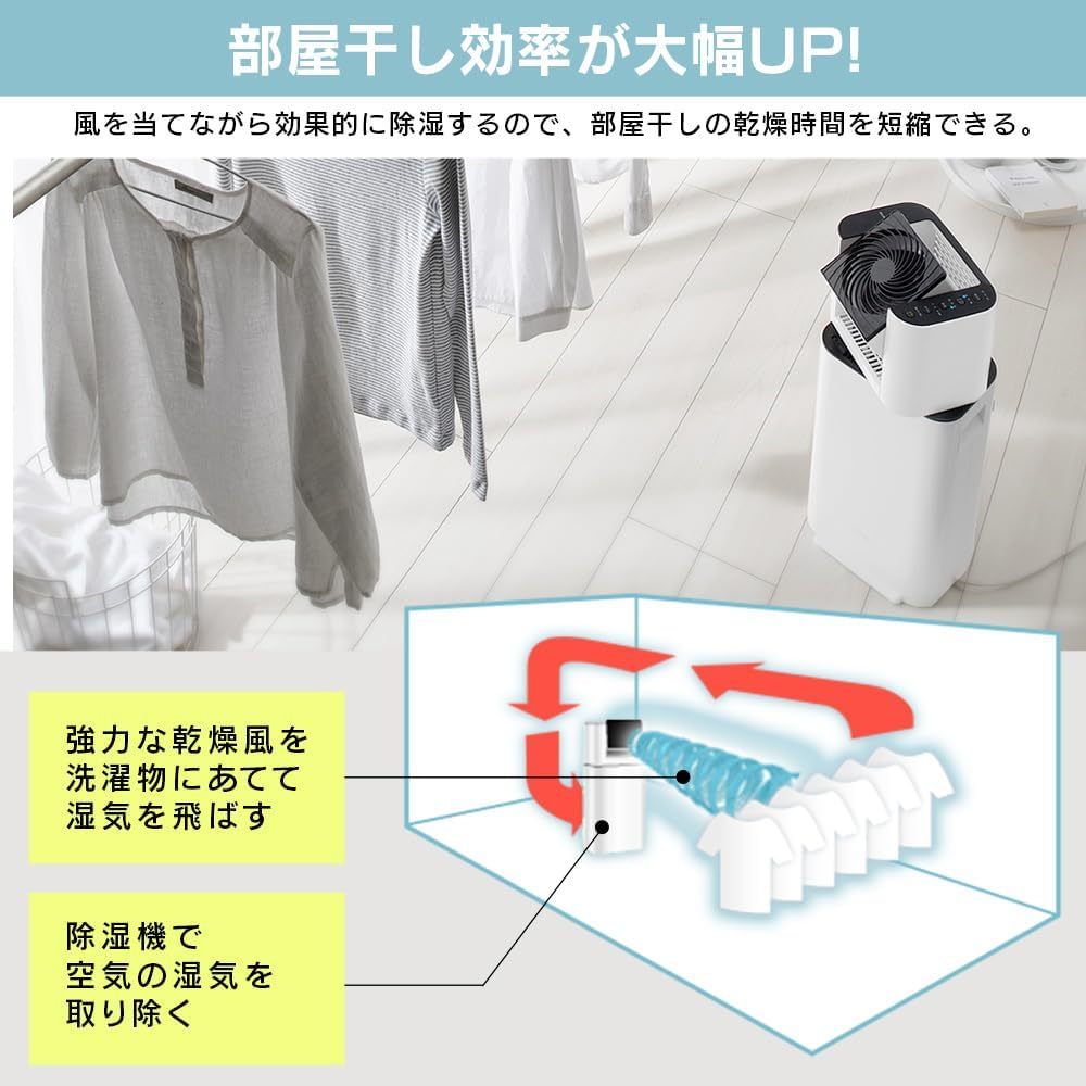 日本IRIS OHYAMA 除濕機衣物乾燥機除濕類型6坪除濕容量5L 快速乾燥靜音