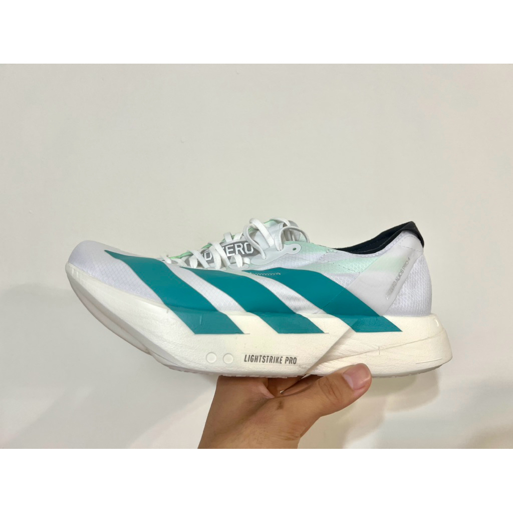 ADIDAS ADIZERO ADIOS PRO 4 白 綠 慢跑鞋 馬牌底 男鞋 JR1267 | 蝦皮購物