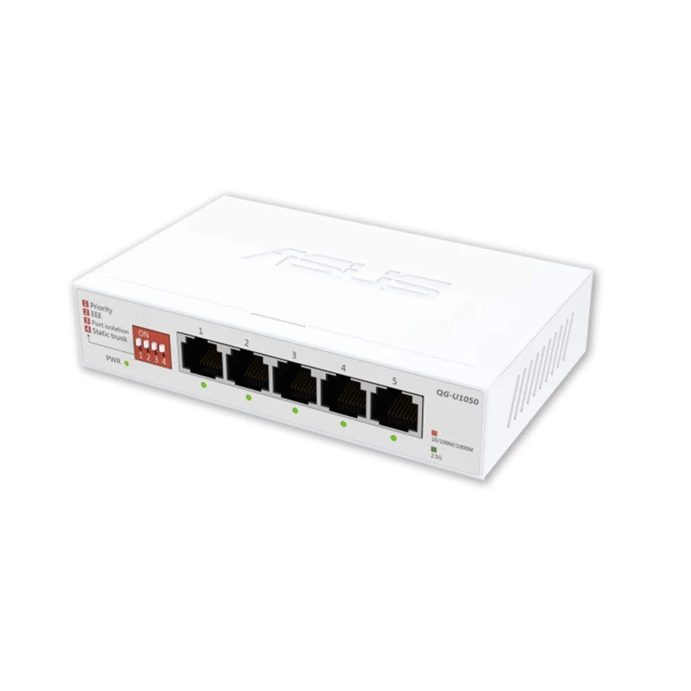 2.5G 高速時代的純白指揮家：ASUS QG-U1050 5 埠 2.5G 交換器推薦