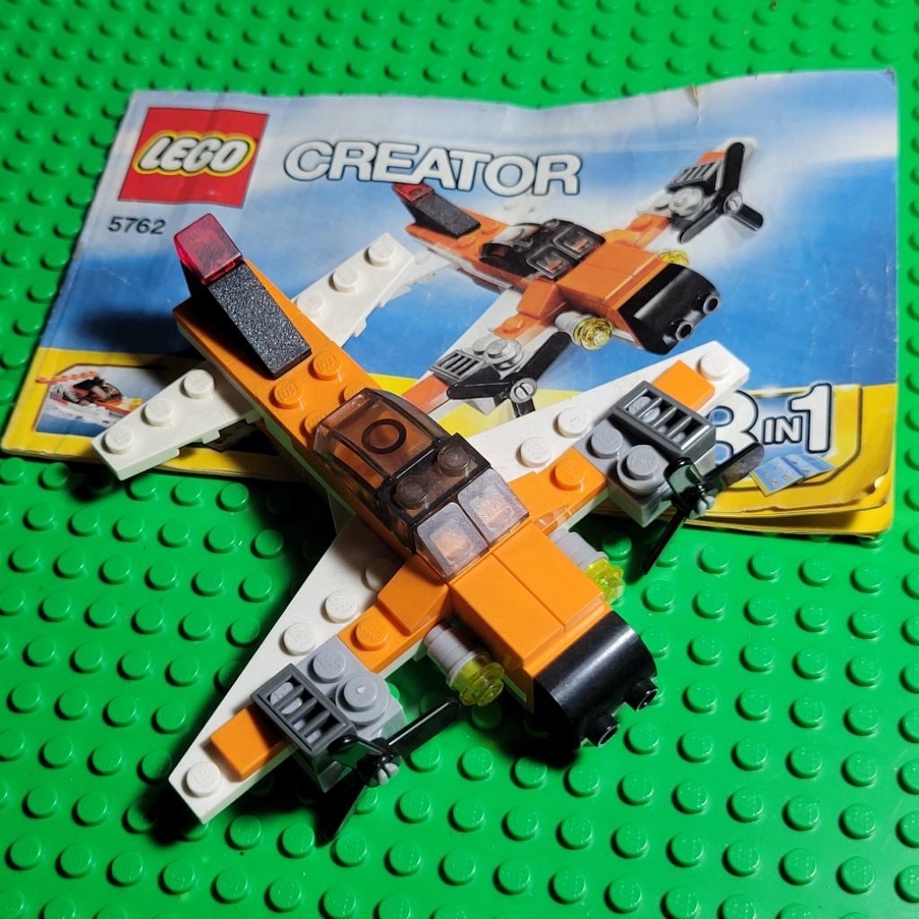免運樂高 Lego 5762 小飛機 飛機 有說明書 無盒 如圖現況售 創意三合一系列 CREATOR 噴射機 小孩玩具 | 蝦皮購物